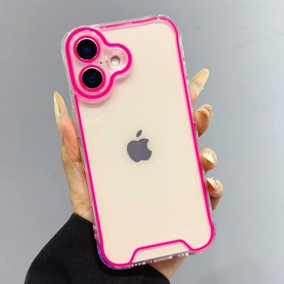 Luminous Neon Fluorescent Clear Case for iPhone 16 Series