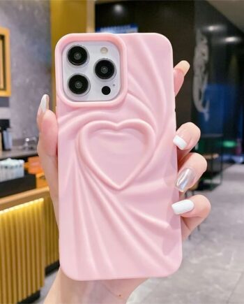 Candy Color Heart Silicone iPhone Case