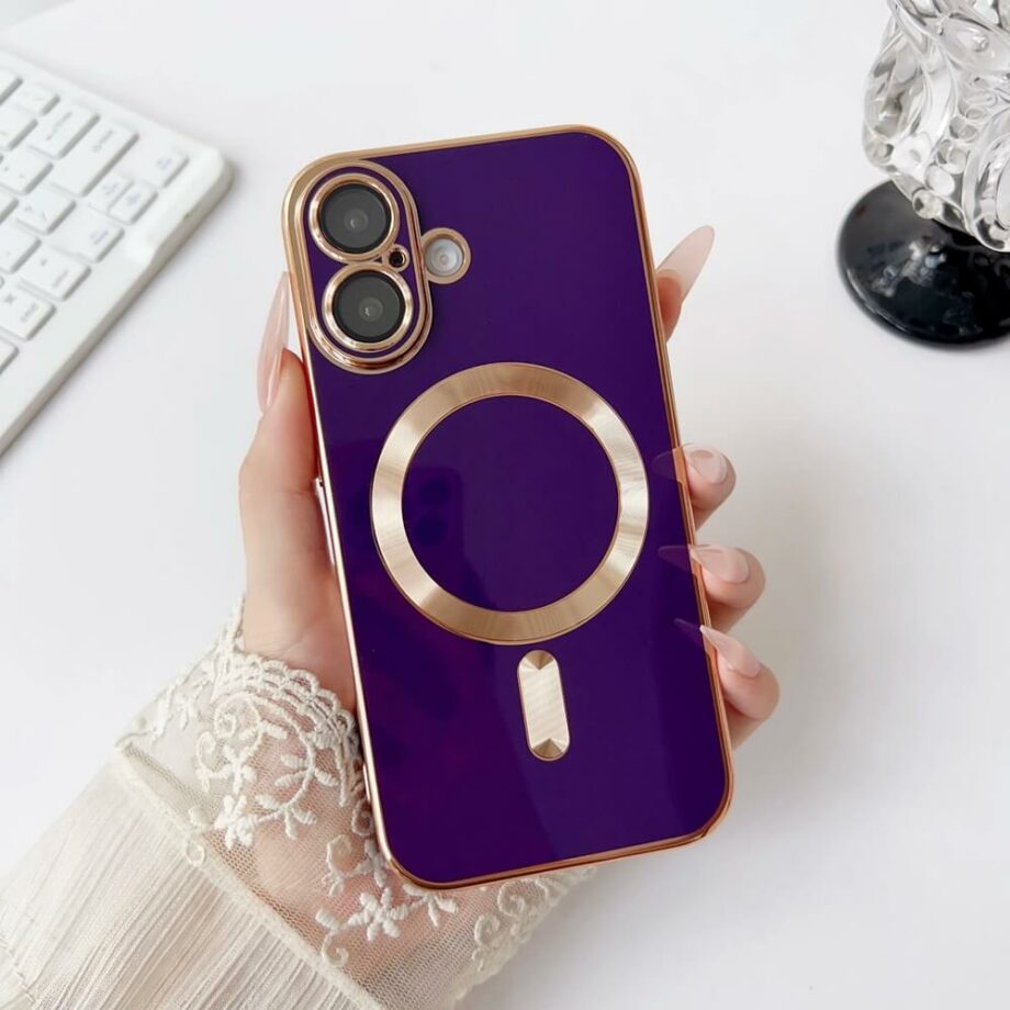 Electroplated Edge Phone Case - dark_purple