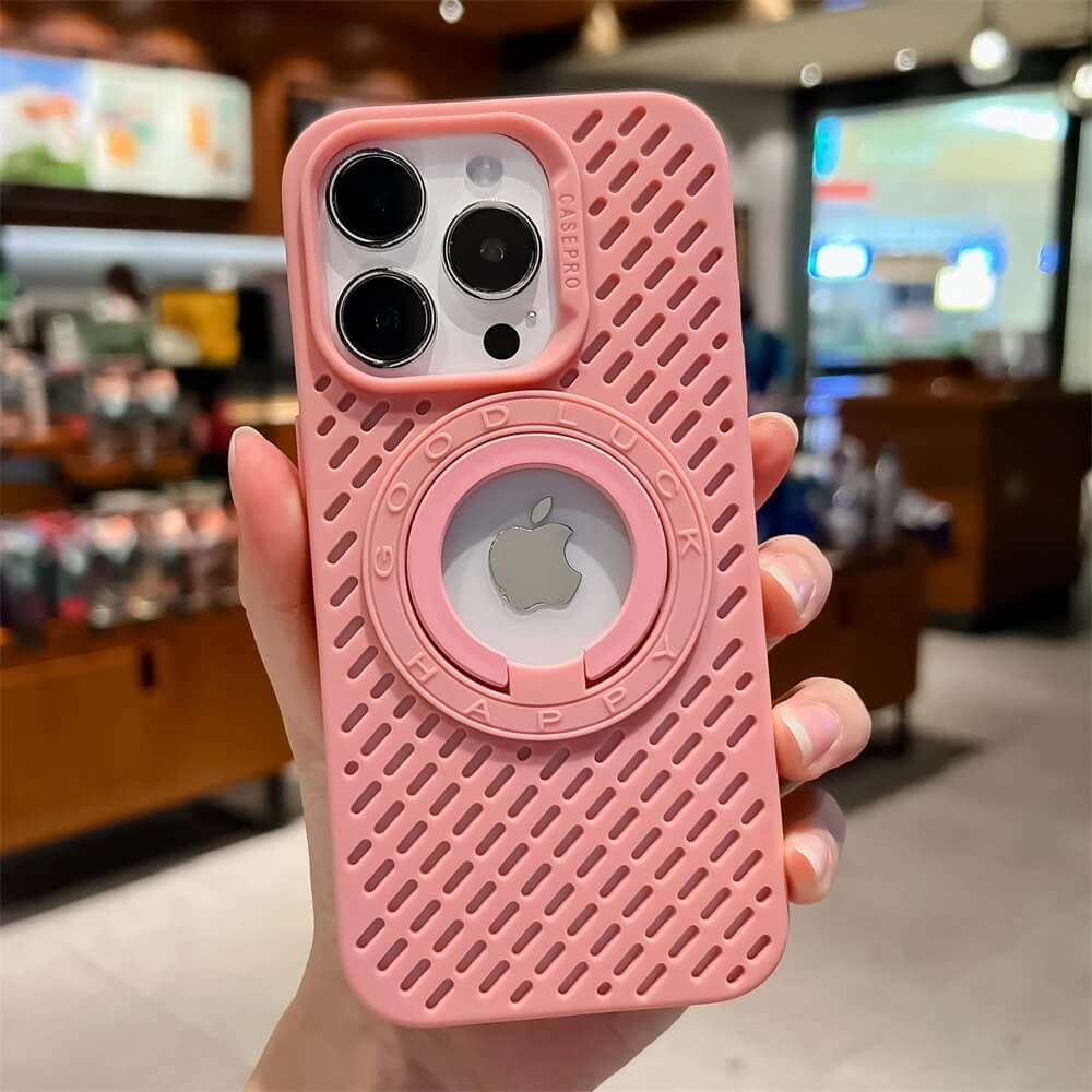 Heat Dissipation Magnetic iPhone Case with 360 Rotating Stand
