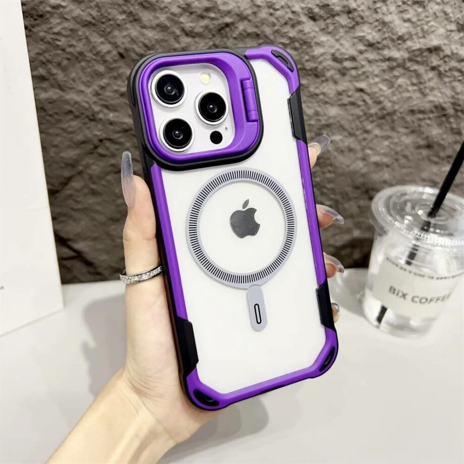 Magnetic MagSafe iPhone Case with Invisible Stand - dark_purple