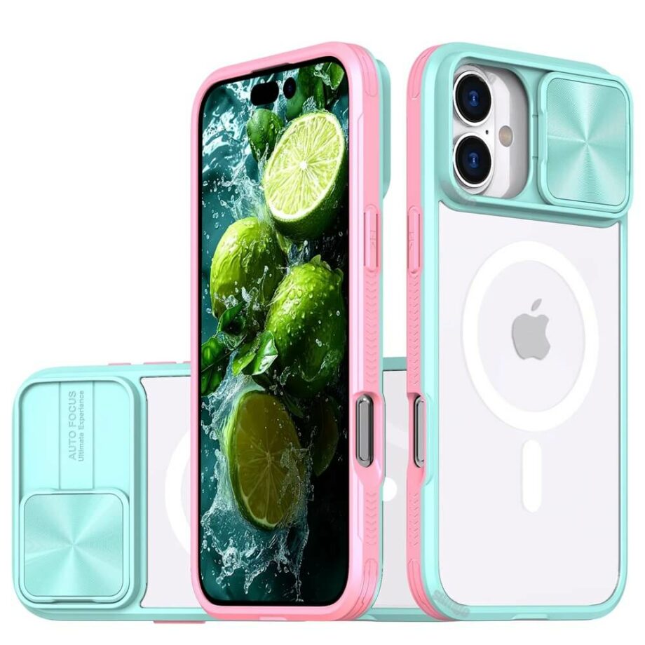 Slide Camera Lens Protection Phone Case - sky_blue