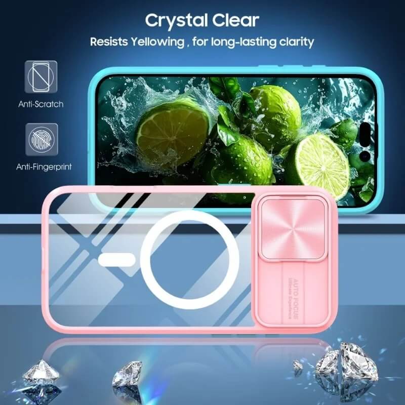 Slide Camera Lens Protector Phone Case for iPhone 16 Series