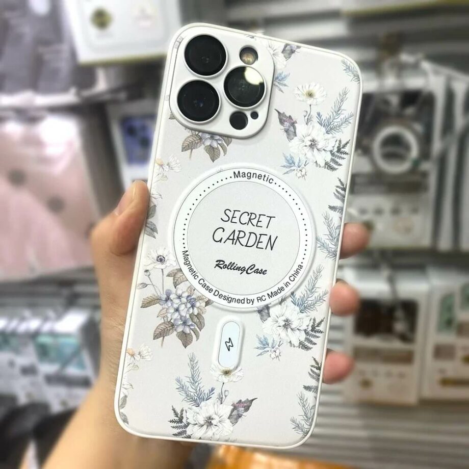 White Flower Secret Garden MagSafe Phone Case