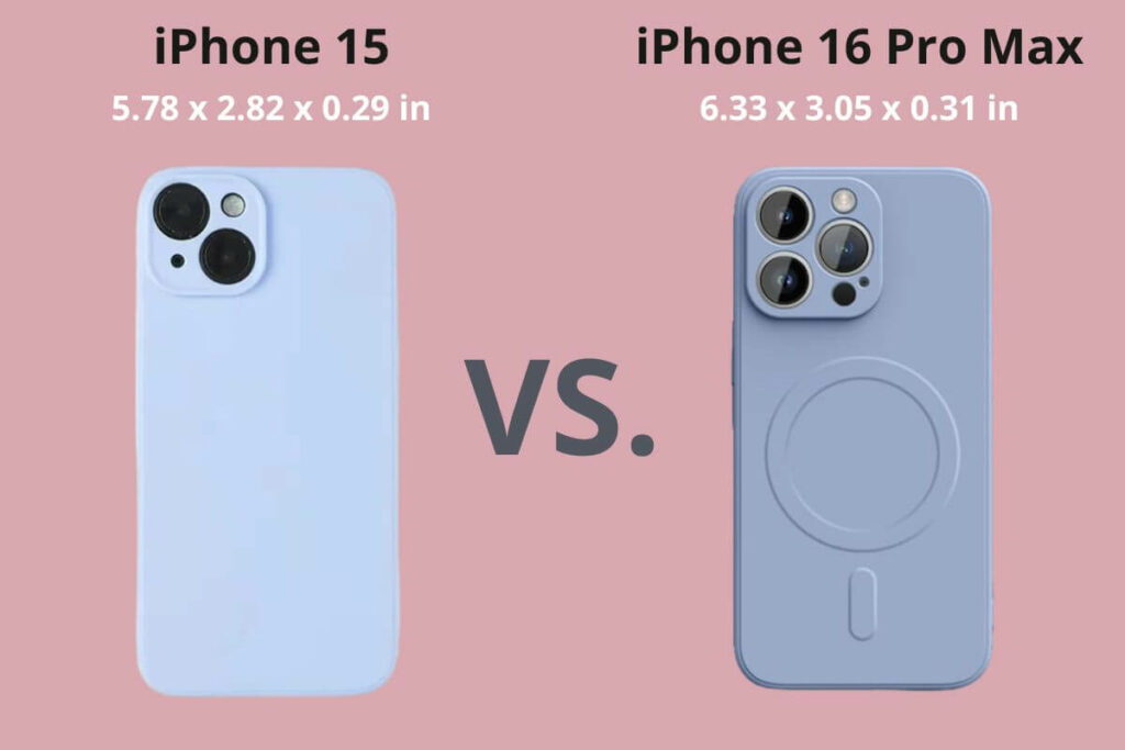 iPhone 15 Case vs iPhone 16 Pro Max Dimensions