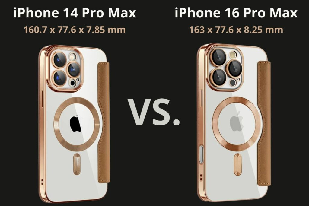 iPhone 16 Pro Max vs iPhone 14 Pro Max Size Comparison