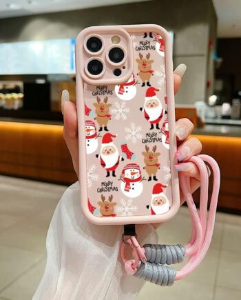 Christmas Cheer Phone Case with Detachable Lanyard Handle