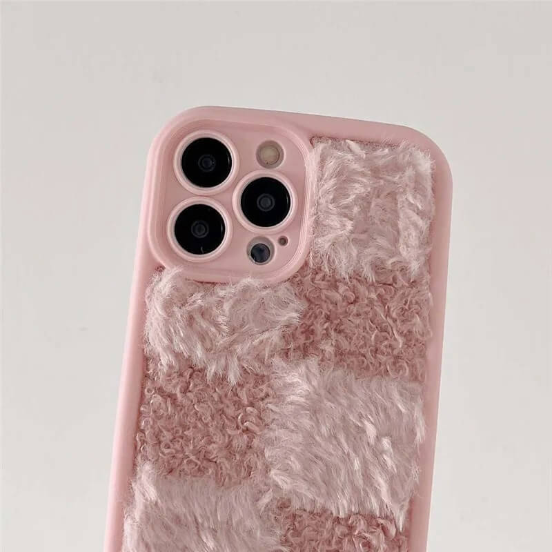 Furry Checkerboard iPhone Case (1)