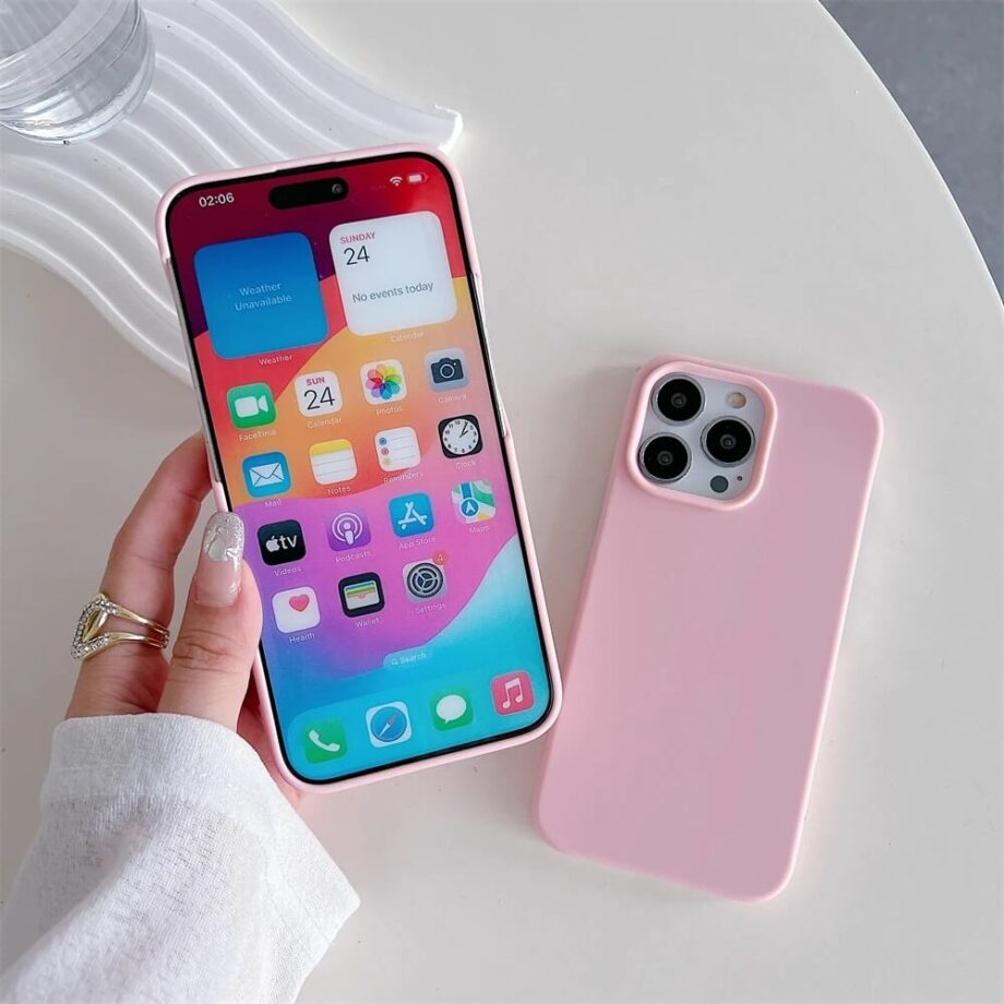 Matte Frameless Clear Silicone IPhone Case (1)