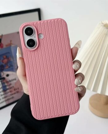 Candy Color Woven Braided Soft Silicone iPhone 16 Case