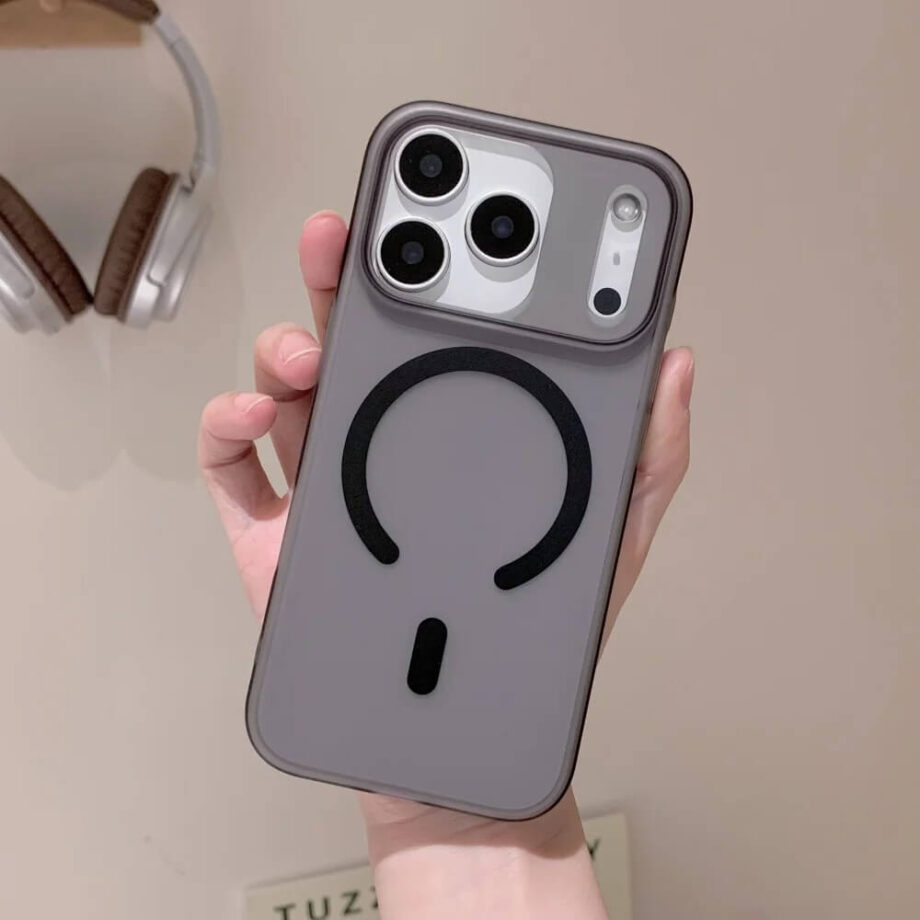 Black Magnetic Matte Clear Case with Lens Guard