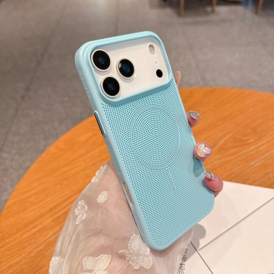 Blue Cooling Mesh Magnetic Phone Case