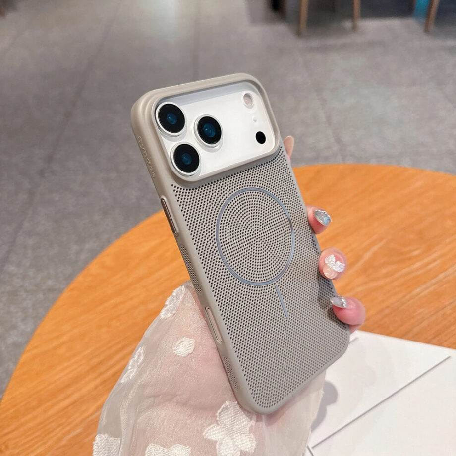 Gray Cooling Mesh Magnetic Phone Case