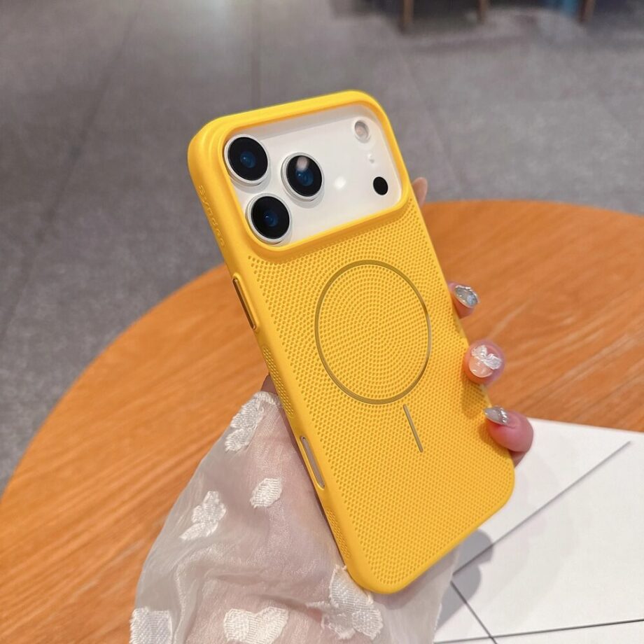 Yellow Cooling Mesh Magnetic iPhone Case