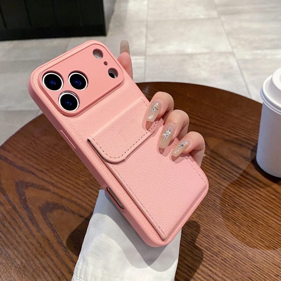 PU Leather Wallet Case with Card Pocket for iPhone 17 Series