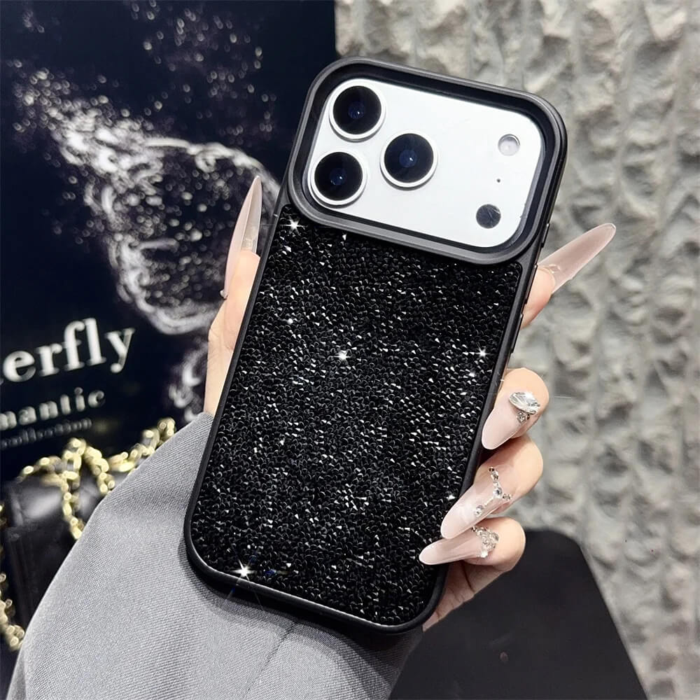 Black Full Glitter Rhinestone Sparkle iPhone Case Black Full Glitter Rhinestone Sparkle iPhone Case