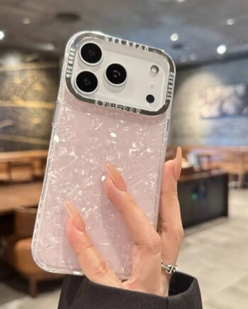 Pearl Crystal Glitter iPhone Case with Rhinestone Camera Guard