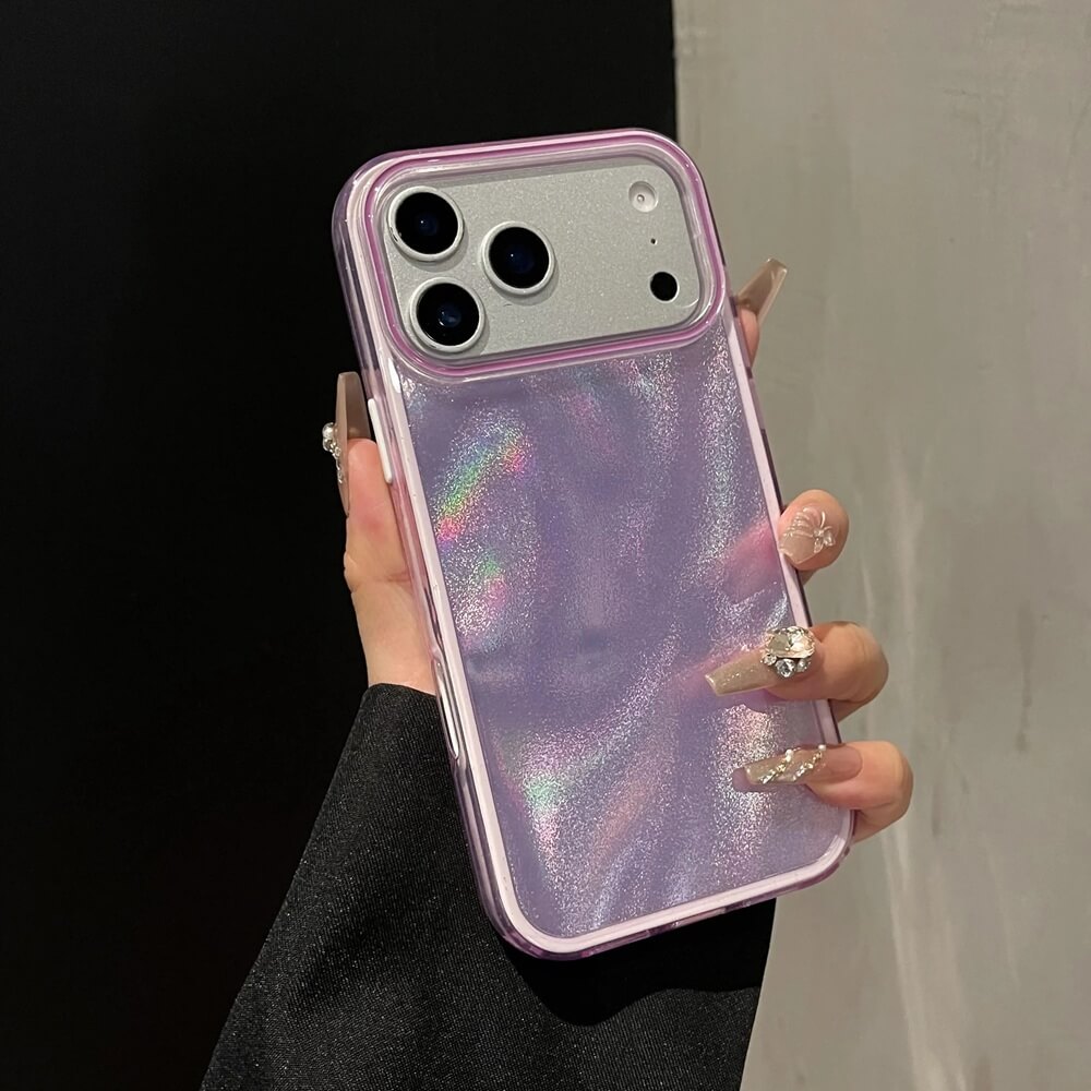 Purple Soft Gradient Aurora Glitter iPhone Case Purple Soft Gradient Aurora Glitter iPhone Case