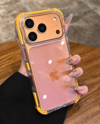 Shockproof Clear Acrylic iPhone Case With Airbag Corners