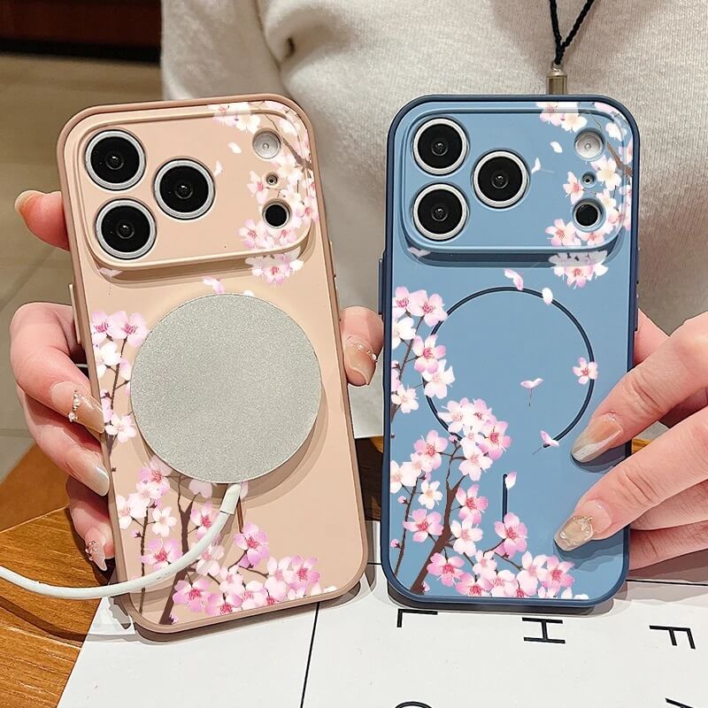 Cherry Blossom MagSafe Compatible Case for iPhone 17, 17 Air, 17 Pro, 17 Pro Max Cherry Blossom MagSafe Compatible Case for iPhone 17, 17 Air, 17 Pro, 17 Pro Max