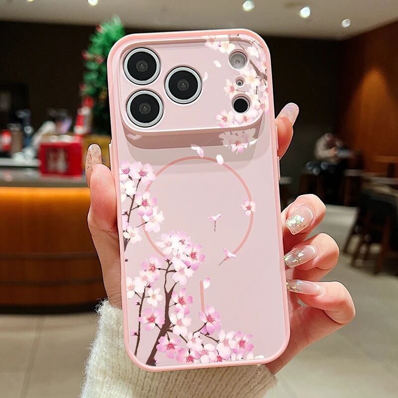 Pink Cherry Blossom MagSafe Compatible iPhone Case Pink Cherry Blossom MagSafe Compatible iPhone Case