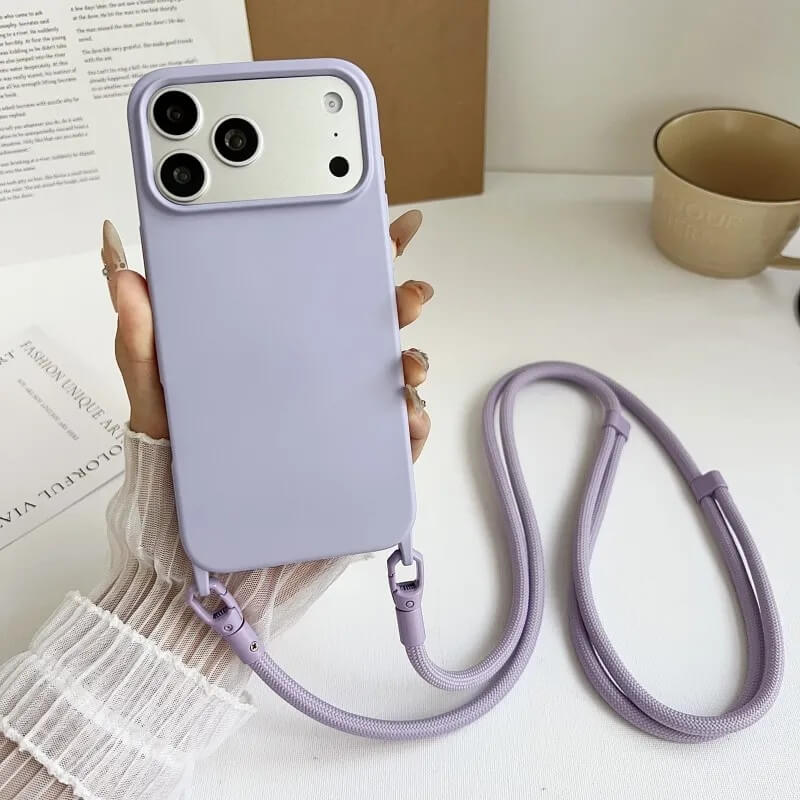 Purple Candy Color Silicone Crossbody Cord Case Purple Candy Color Silicone Crossbody Cord Case
