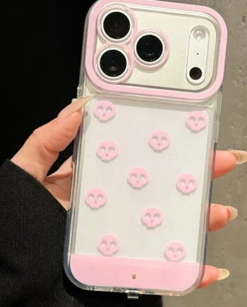 Pink Skull LED Glow iPhone Case with Light Control Switch