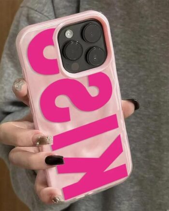 Soft KISS Letter iPhone Case