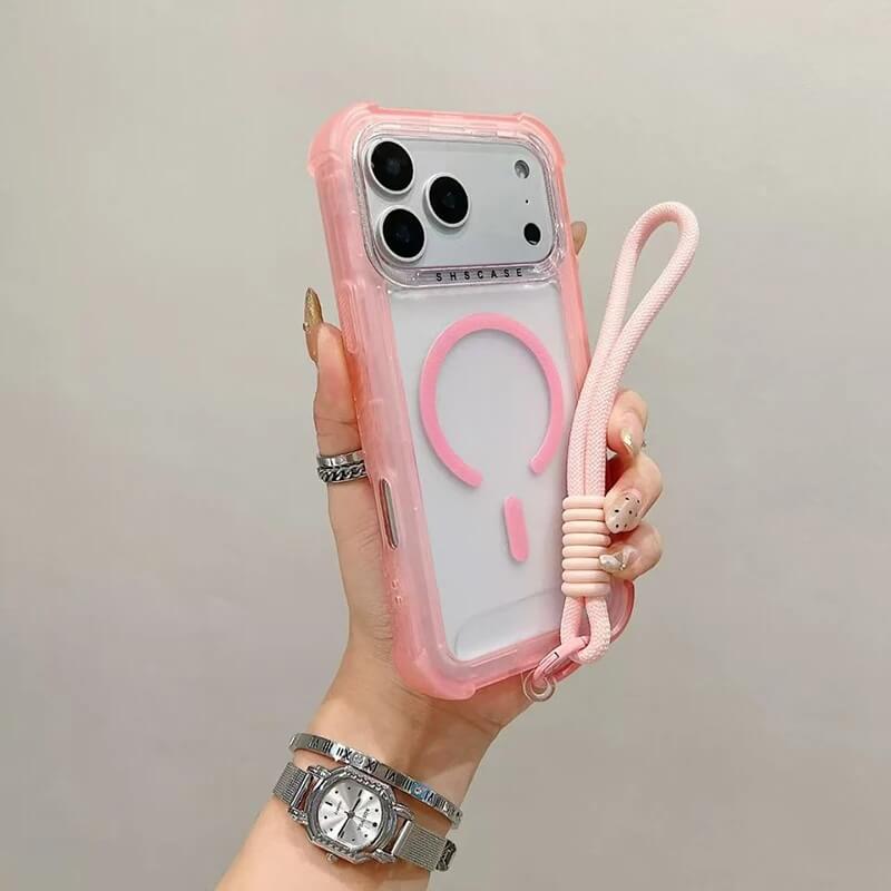 360 Full Body Magnetic Clear iPhone Case with Rope Wrist Strap 360 Full Body Magnetic Clear iPhone Case with Rope Wrist Strap