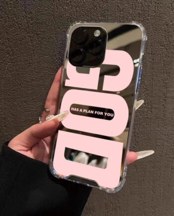 God Has a Plan for You Pink Mirror Case for iPhone 17, 16, 15, 14 Series