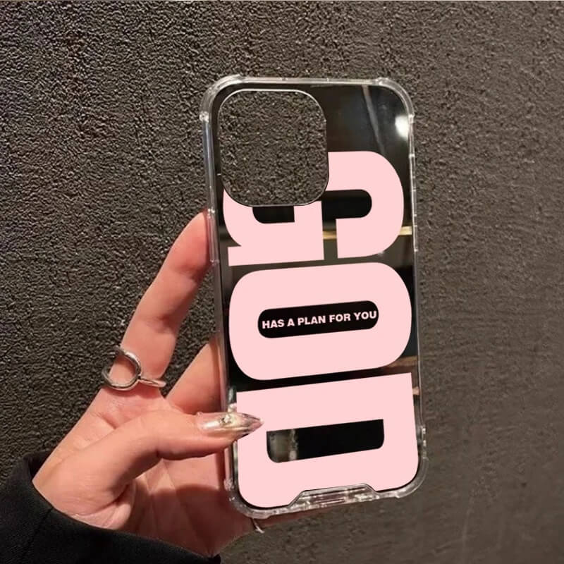 God Has a Plan for You Pink Mirror Case God Has a Plan for You Pink Mirror Case