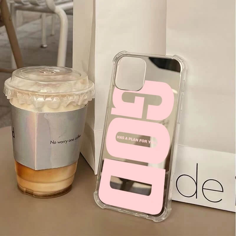 God Has a Plan for You Pink Mirror iPhone Case God Has a Plan for You Pink Mirror iPhone Case