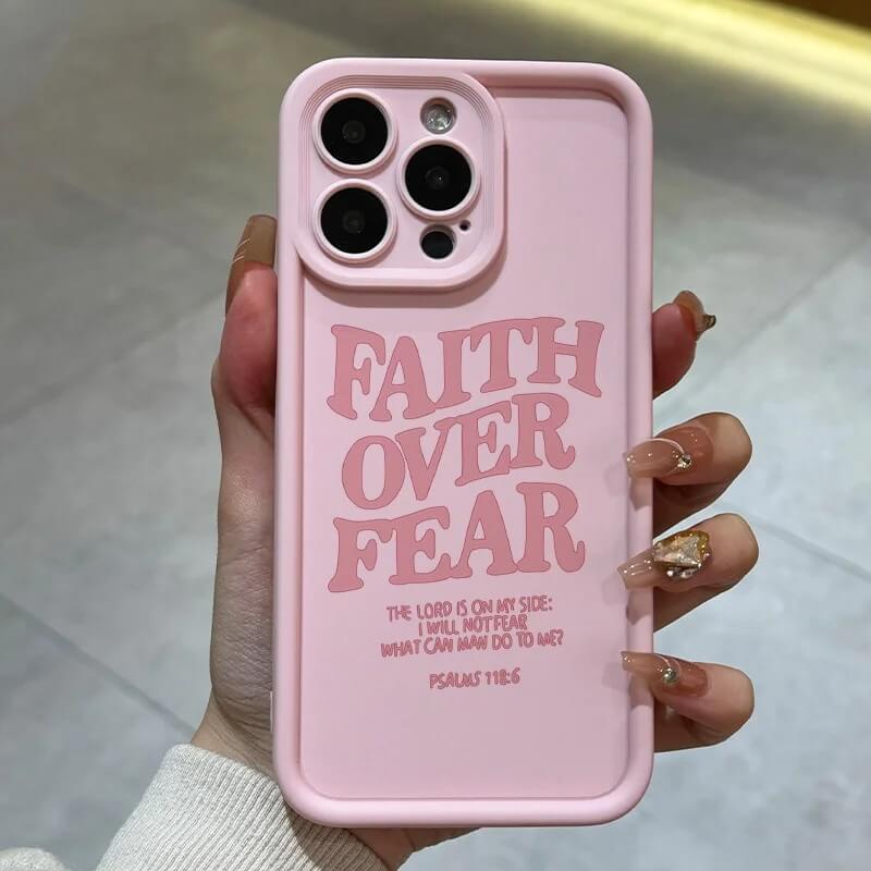 Pink Faith Over Fear Psalm 1186 iPhone Case Pink Faith Over Fear Psalm 1186 iPhone Case