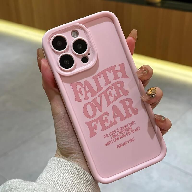 Pink Faith Over Fear Psalm Case Pink Faith Over Fear Psalm Case