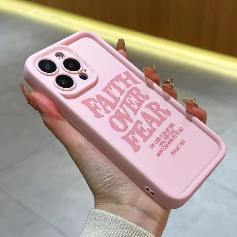 Pink Faith Over Fear Psalm Phone Case Pink Faith Over Fear Psalm Phone Case