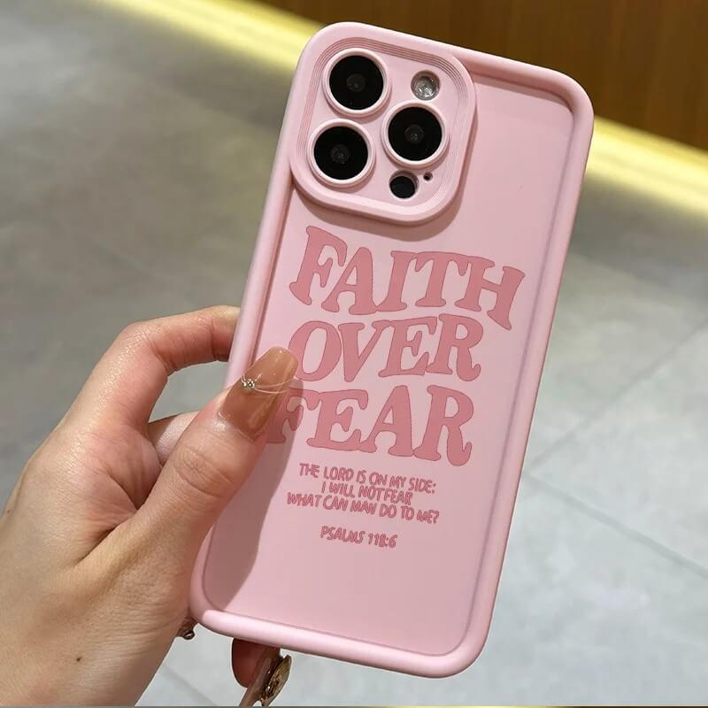 Pink Faith Over Fear Psalm iPhone Case Pink Faith Over Fear Psalm iPhone Case