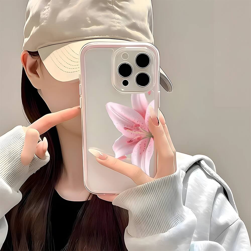 Pink Lily Clear Case Pink Lily Clear Case