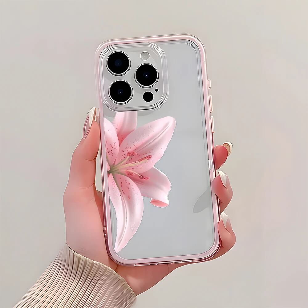 Pink Lily Clear iPhone Case Pink Lily Clear iPhone Case