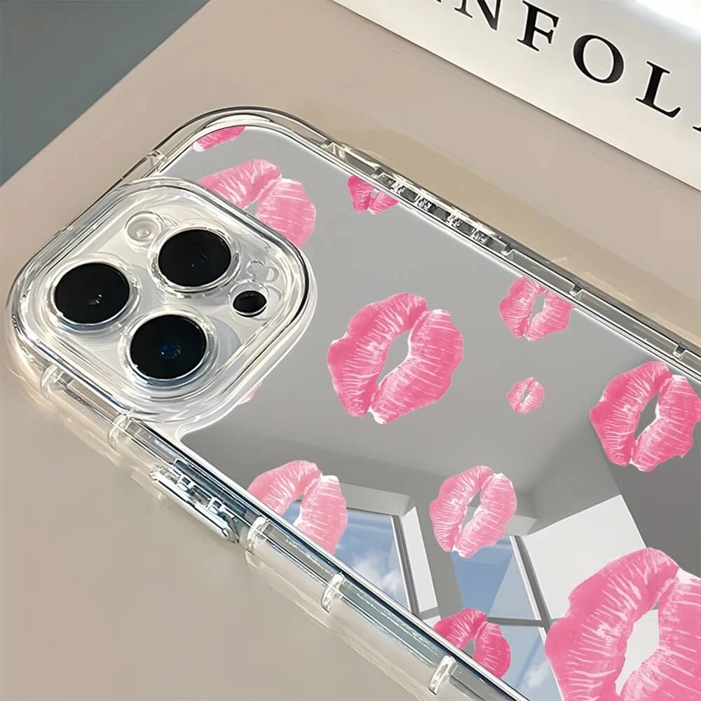 Pink Lipstick Kiss Mirror iPhone Case Pink Lipstick Kiss Mirror iPhone Case