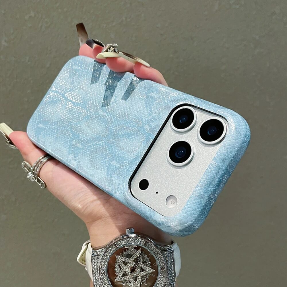 Snakeskin Embossed Leather Case with Hard Protective Shell Snakeskin Embossed Leather Case with Hard Protective Shell
