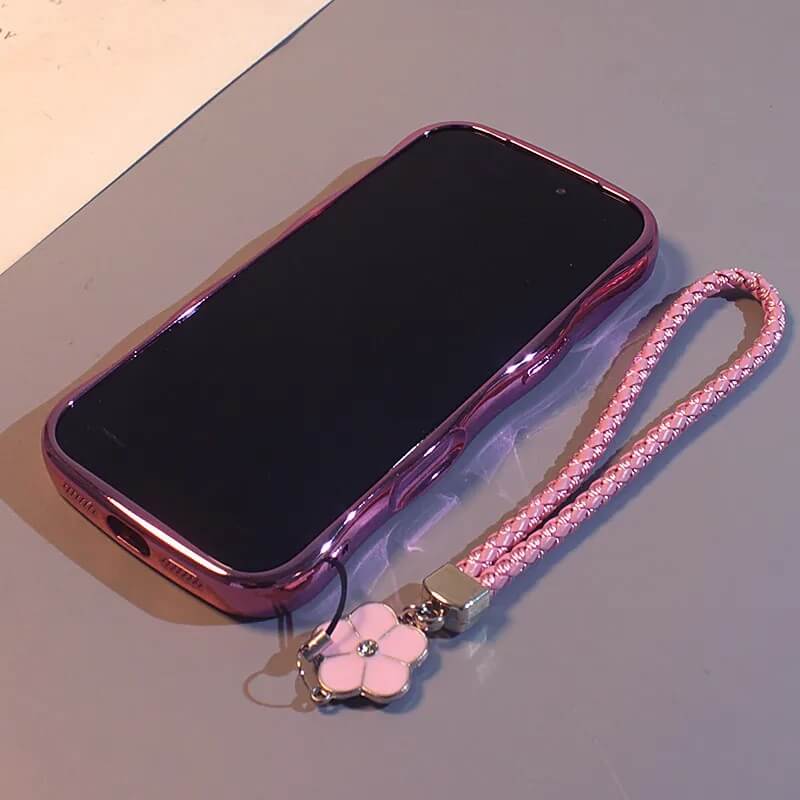 Rhinestone Gradient Glitter iPhone Case with Magnetic Heart and Charm Strap Rhinestone Gradient Glitter iPhone Case with Magnetic Heart and Charm Strap