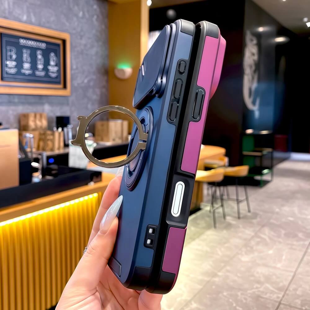 Sliding Camera Cover Armor Case with Ring Stand for iPhone 17, Air, 17 Pro Max Sliding Camera Cover Armor Case with Ring Stand for iPhone 17, Air, 17 Pro Max
