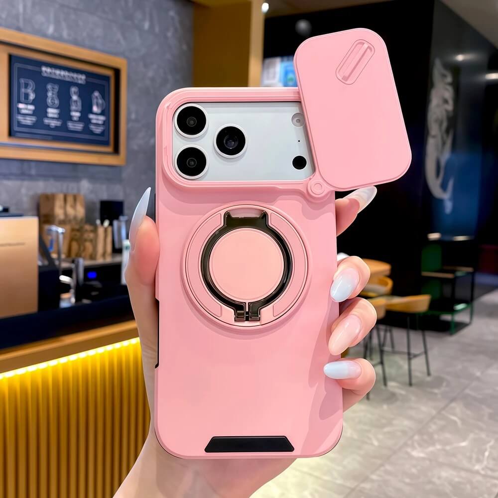 Sliding Camera Cover Armor Case with Ring Stand for iPhone 17 Series Sliding Camera Cover Armor Case with Ring Stand for iPhone 17 Series