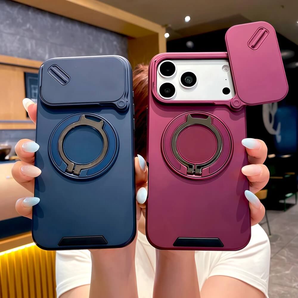 Sliding Camera Cover Armor Case with Ring Stand for iPhone 17 Sliding Camera Cover Armor Case with Ring Stand for iPhone 17