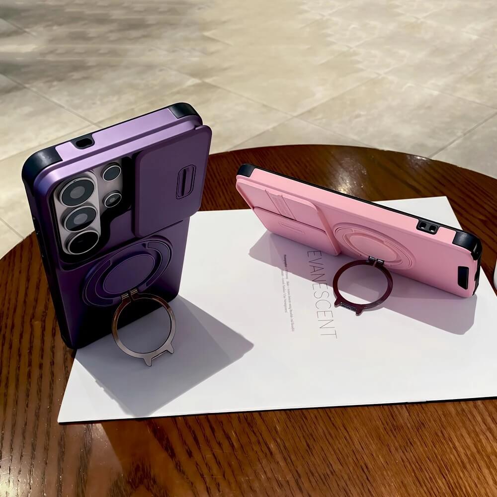 Sliding Camera Cover Armor Samsung Phone Case with Ring Stand Sliding Camera Cover Armor Samsung Phone Case with Ring Stand