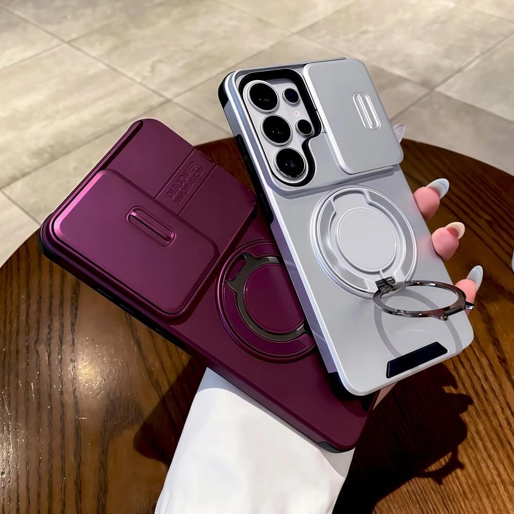 Sliding Camera Cover Samsung Phone Case with Ring Stand Sliding Camera Cover Samsung Phone Case with Ring Stand