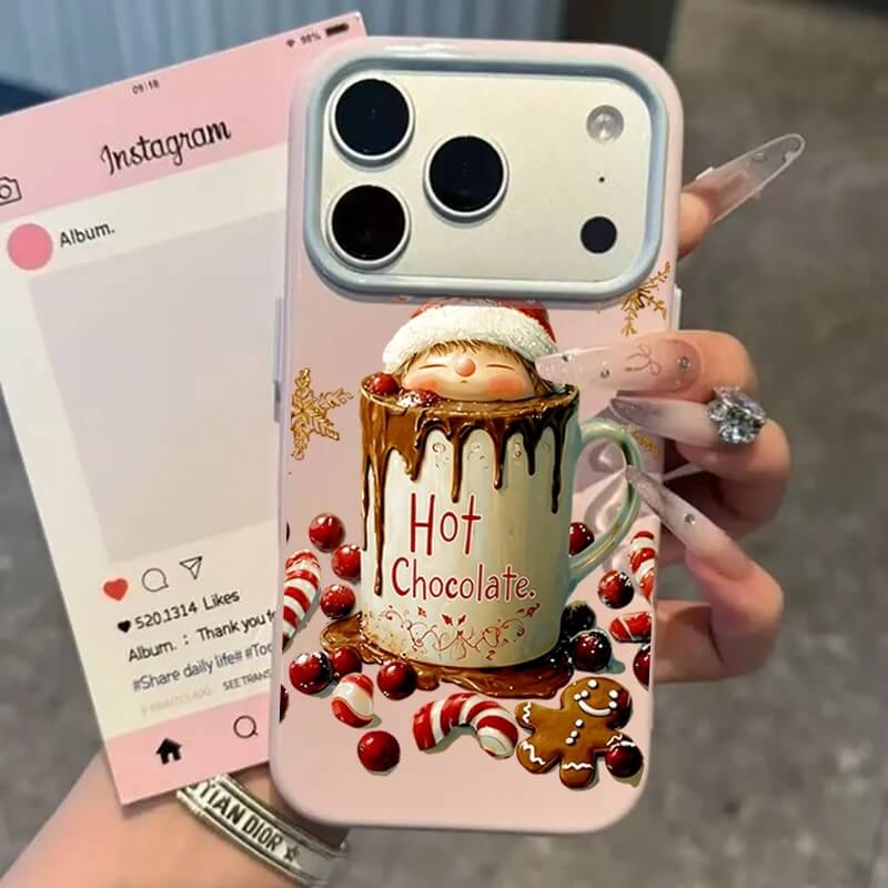 Christmas Hot Chocolate iPhone Case with Gingerbread and Candy Canes Christmas Hot Chocolate iPhone Case with Gingerbread and Candy Canes