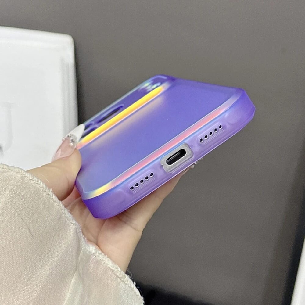 Laser Color Changing Frosted Phone Case with Camera Protection Laser Color Changing Frosted Phone Case with Camera Protection