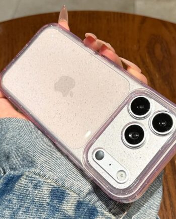 Pink Sparkly Glitter Clear iPhone Case