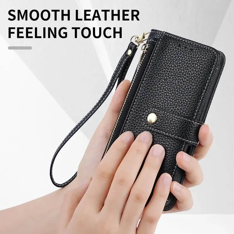 Zipper Wallet Case with Crossbody Strap Zipper Wallet Case with Crossbody Strap
